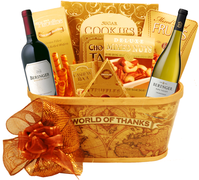 Wine Gift Basket Png (648x600), Png Download