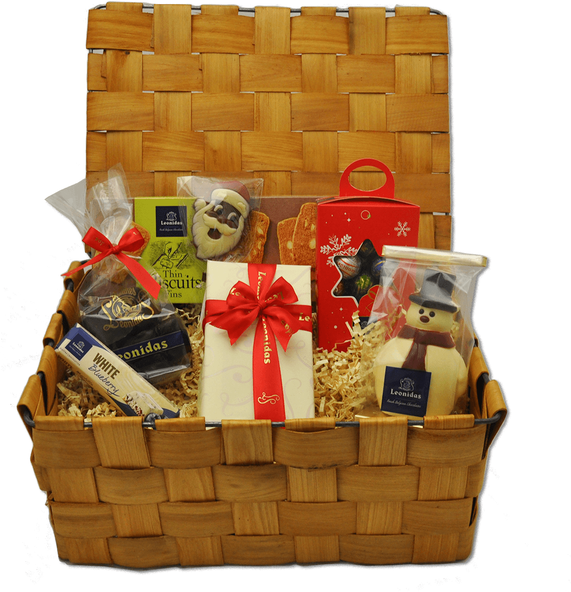 Leonidas Large Holiday Gift Basket - Gift Basket (1200x1200), Png Download