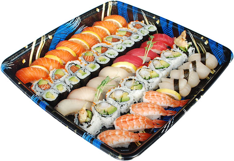 Chef's Selection Of The Finest Nigiri Sushi With Large - California Roll (800x589), Png Download