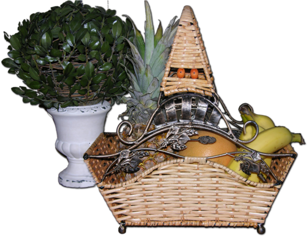 Iron And Ratan Gift Basket - Gift Basket (1080x1080), Png Download
