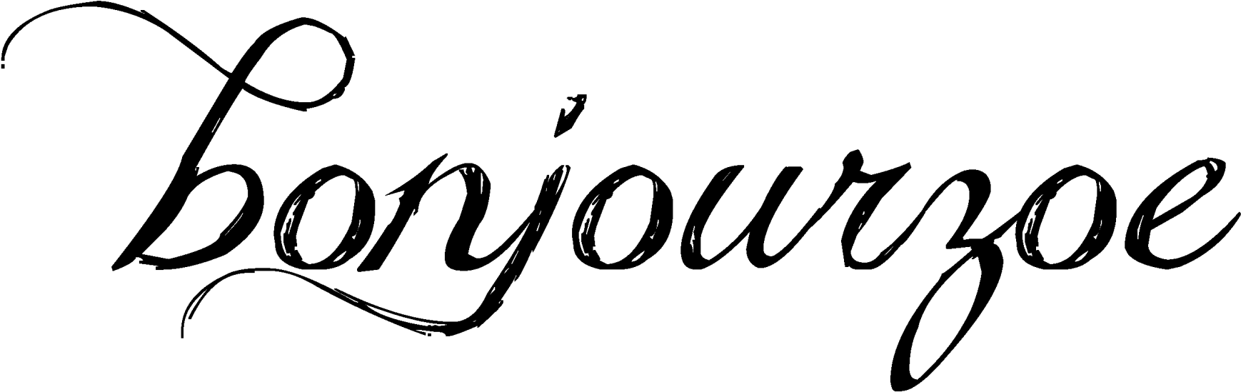 Bonjourzoe - Calligraphy (2048x683), Png Download
