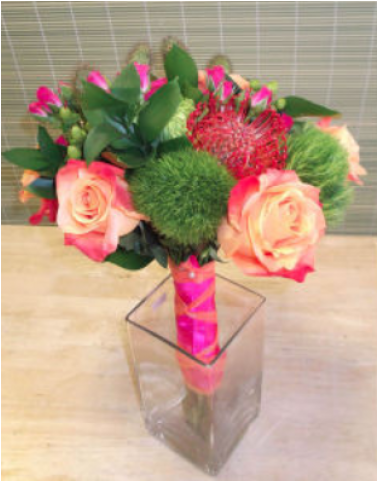 Uptown Bright Wedding Bouquet - Uptown Blossoms (480x480), Png Download