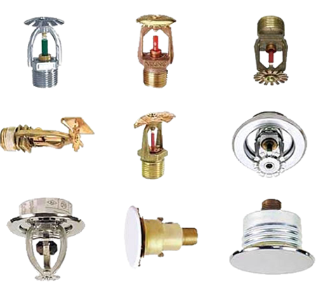 Sprinklers - Types Of Fire Sprinkler Heads (450x402), Png Download