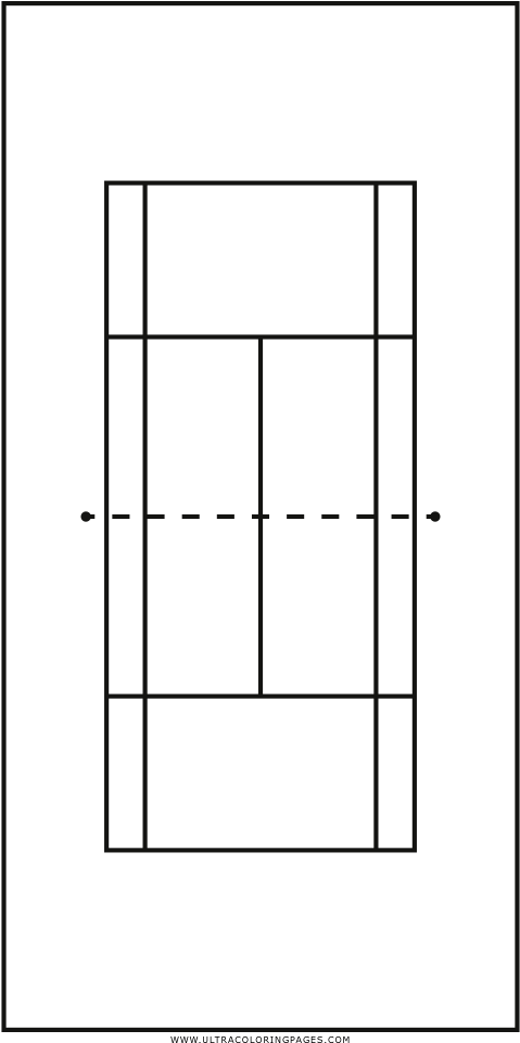 Tennis Court Coloring Page - Quadra De Tenis Para Colorir (1000x1000), Png Download