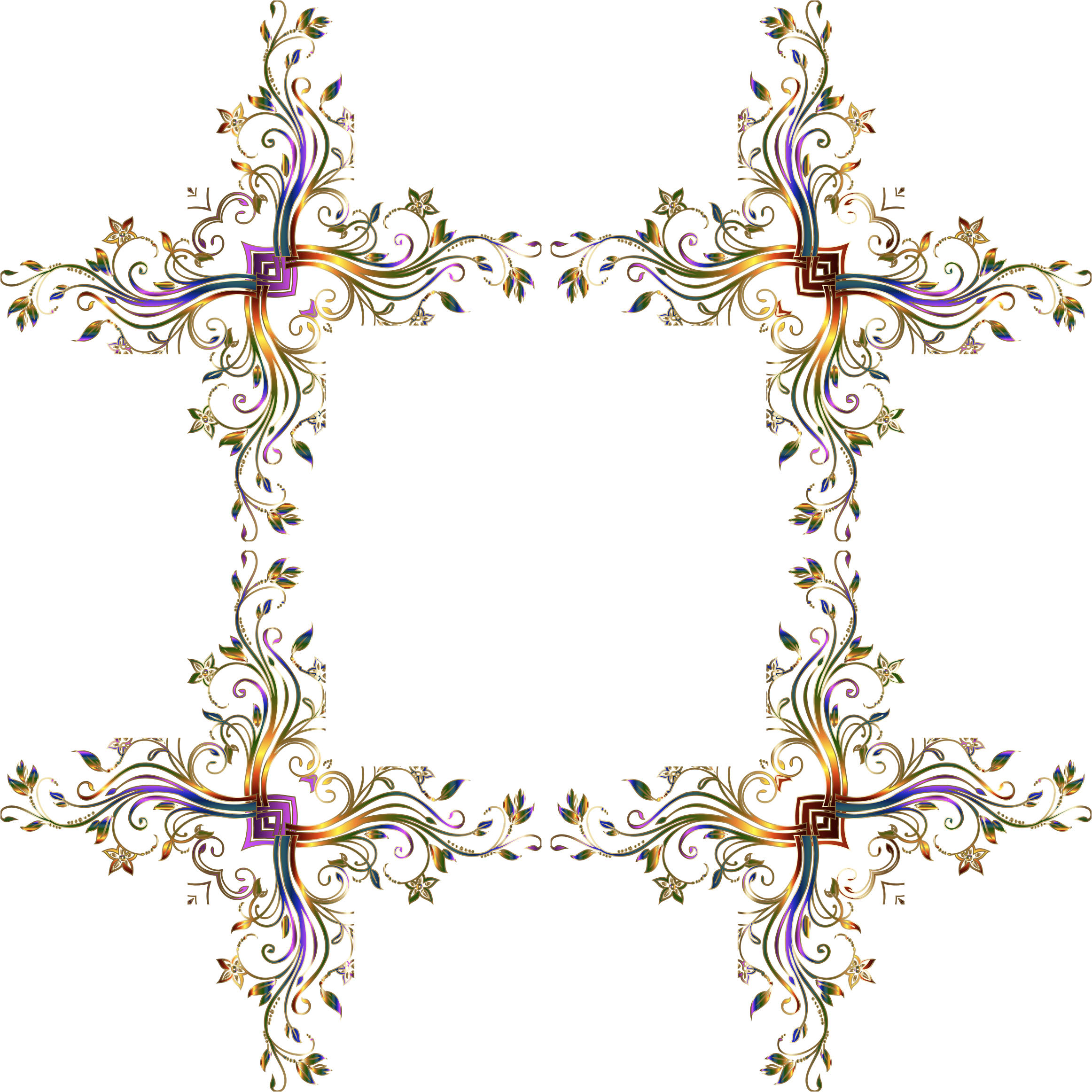 Gold Corner Transparent Png Clip Art - Clip Art (2324x2324), Png Download