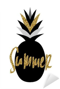 Black And Gold Pineapple Background (400x400), Png Download