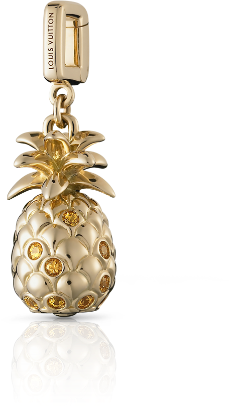 Louis Vuitton Pineapple Charm Yellow Gold And Yellow - Louis Vuitton (900x900), Png Download
