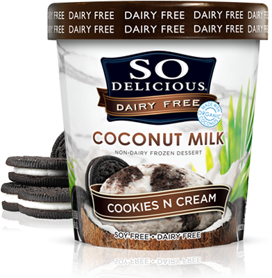 Cookies &lsquo - Coconut Cookies And Cream Ice Cream (480x510), Png Download