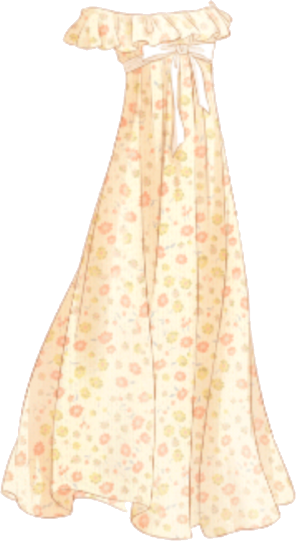 Dreamy Flower Field - Nikki Info Flower Dress (1254x2048), Png Download