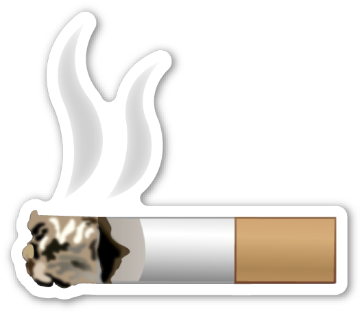 Smoking Symbol Emoji Stickers, Cool Stickers, Symbols, - 🚬 Emoji (528x457), Png Download