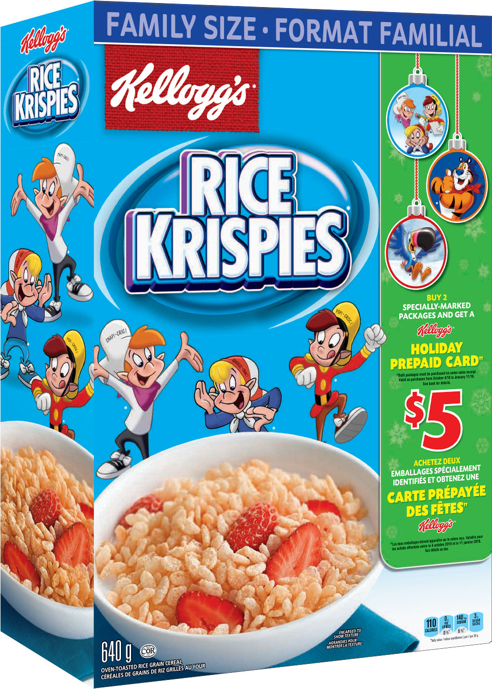 Rice Krispies* Cereal 640g - Rice Krispies Cereal Box (1012x1618), Png Download