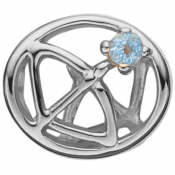 Sagittarius, Silver Charm With Blue Topaz - Christina Hanger 623-s64 (480x360), Png Download