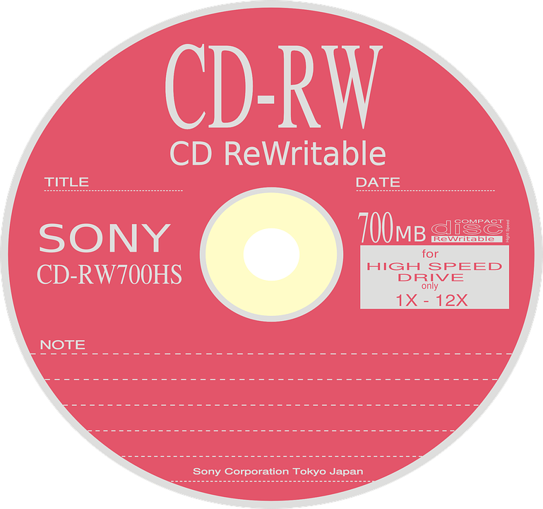 Compact Disc, Cd, Dvd, Disc, Cd-rom - Red Compact Disc (363x340), Png Download