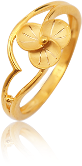 Golden Bloom Flower Ring - Engagement Ring (400x400), Png Download
