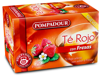 Pompadour Té Rojo Con Fresas - Pack De 5 X 20 Bolsitas (411x292), Png Download