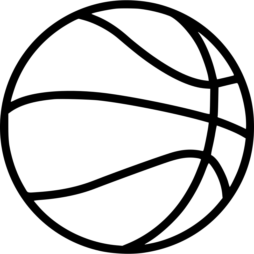 Basketball Icon Free Download Png Basketball Outline - Balon Basquetbol Para Colorear (980x982), Png Download