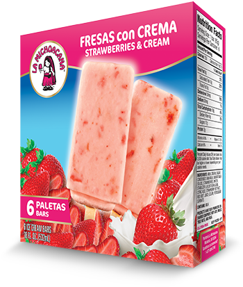 Fresas Con Crema - Ice Pop (360x426), Png Download