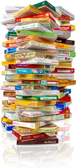 Cajas Para Ravioles - Diseño De Caja De Ravioles (262x602), Png Download