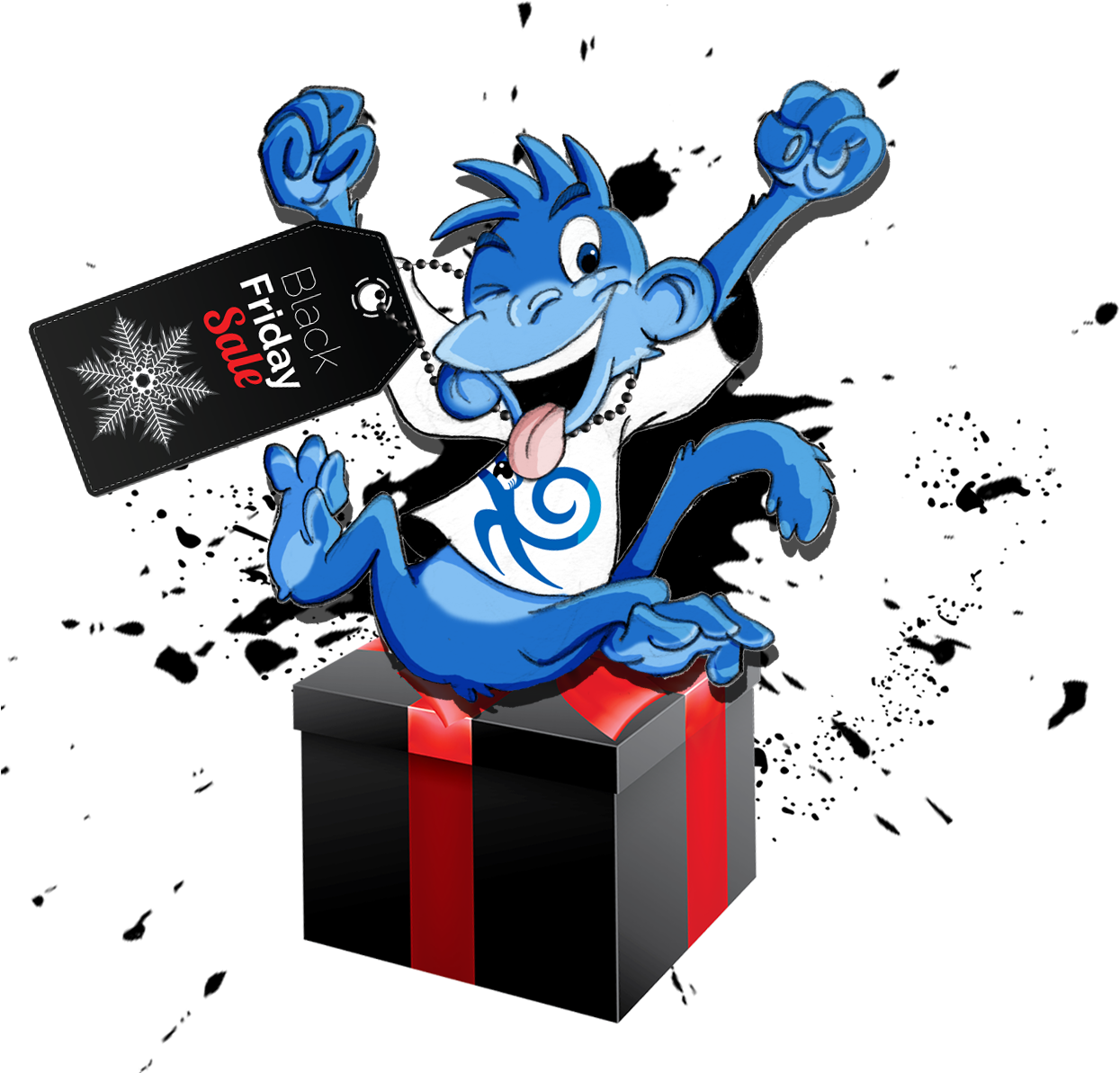 Blue Monkey Studio Black Friday - Cartoon (1258x1192), Png Download