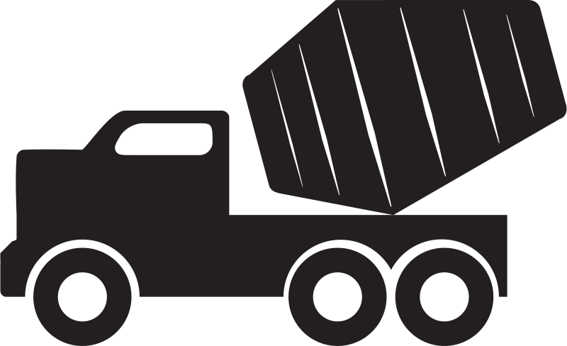 Png Library Stock Concrete Mixer Cement Truck - Concrete Mixer Truck Icon (800x488), Png Download