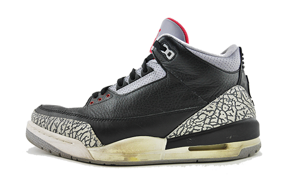 Air Jordan 3 "black Cement" - Air Jordan 3 Retro Mens Og 'black/cement (600x401), Png Download