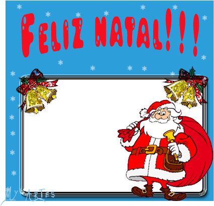 Natal1 - Molduras De Cartao De Feliz Natal (436x440), Png Download