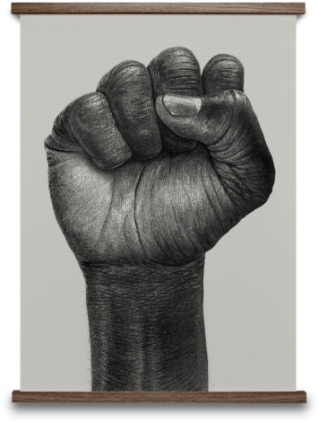 Raised Fist Illustration - Paper Collective Raised Fist Poster (550x550), Png Download