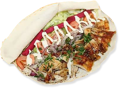 Chicken Shawarma - Chicago-style Hot Dog (460x342), Png Download