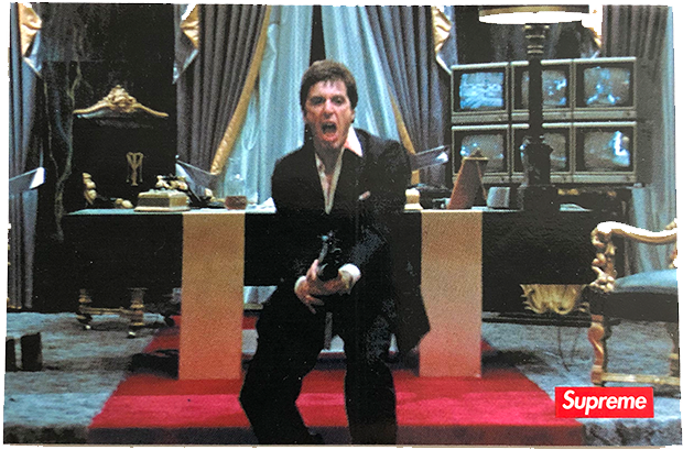 supreme faces sticker