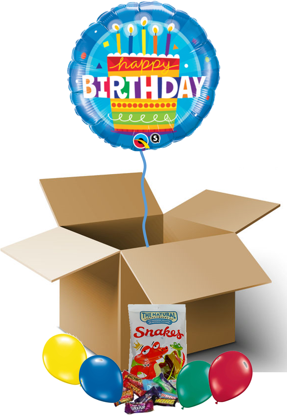 Happy Birthday Cake Balloon In A Box - Birthday Purple Sparkle Foil Balloon (945x1395), Png Download