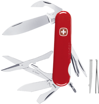 Wenger Knives-16984 , Teton Red Swiss Army Pocket Knife, - Swiss Army Knife Saw (373x373), Png Download