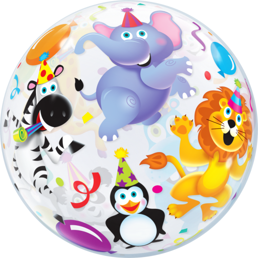 Party Animals Bubble Balloon 1pc - Bubble Balloon Animals (504x504), Png Download