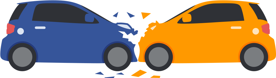 Head On Collision - Type Of Collision Car (991x301), Png Download
