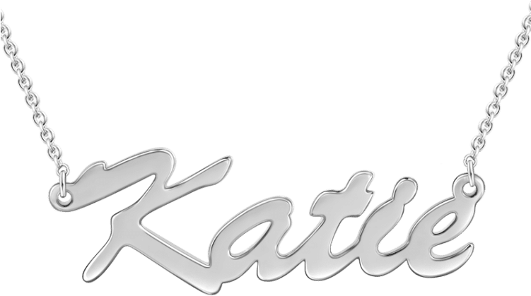 Classic Carrie Style Name Necklace Customized With (750x750), Png Download