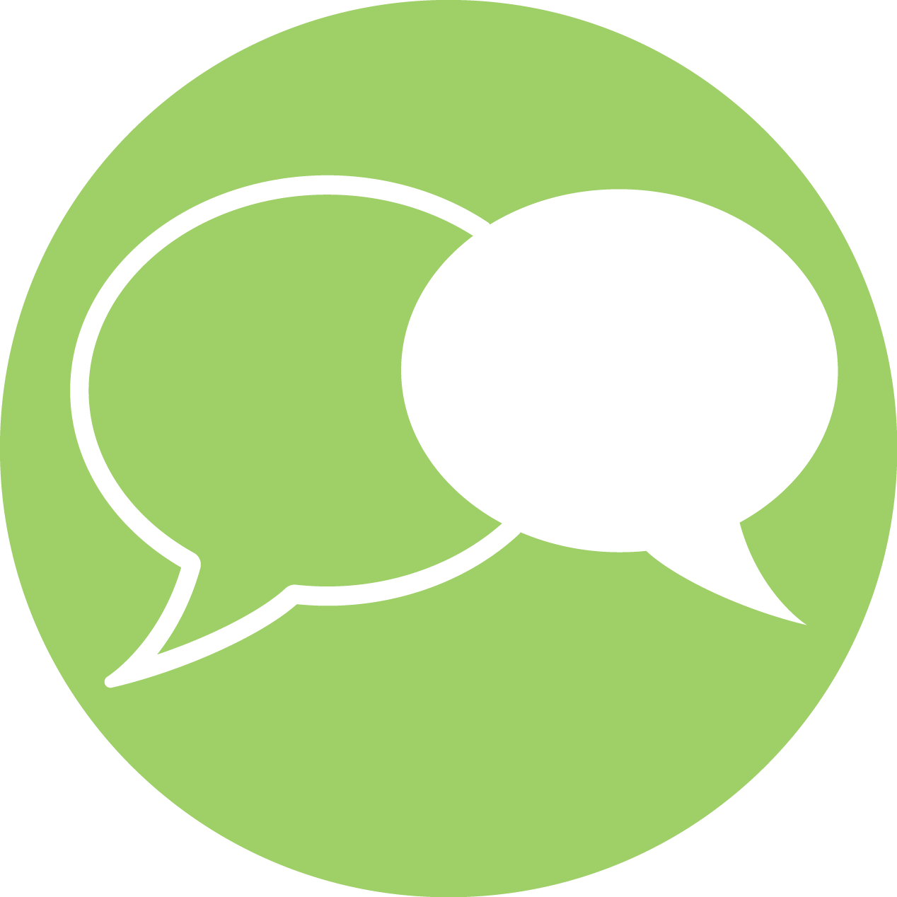 Round Icon Talk Bubbles - Circle (1268x1268), Png Download