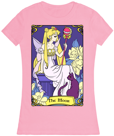 The Moon Tarot Womens T-shirt - T-shirt (484x484), Png Download