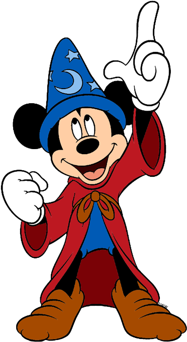 Mickey Mouse Clipart Sorcerer - Mickey Mouse Mago (380x685), Png Download
