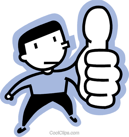 Man Giving A Thumbs Up Royalty Free Vector Clip Art - Thumbs Up Clip Art (454x480), Png Download