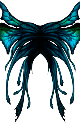 Blue Fae Wings - Portable Network Graphics (258x535), Png Download