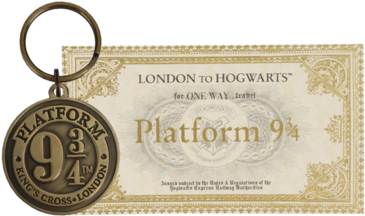 Platform 9 3/4 Keyring & Ticket - London To Hogwarts, Hogwarts Express Ticket Tablet (422x480), Png Download