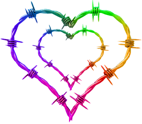Barb Wire Clipart Burb - Barb Wire Heart Tattoo (500x436), Png Download