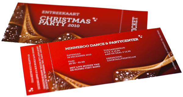 Christmas Party Ticket Template Free - Free Template Event Ticket Christmas (600x319), Png Download