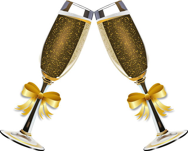 Thelma Menezes Marcadores - Gold Champagne Glass Clipart (640x514), Png Download