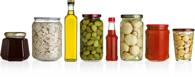 Embalagens De Vidro - Embalagens De Vidro Para Alimentos (636x252), Png Download