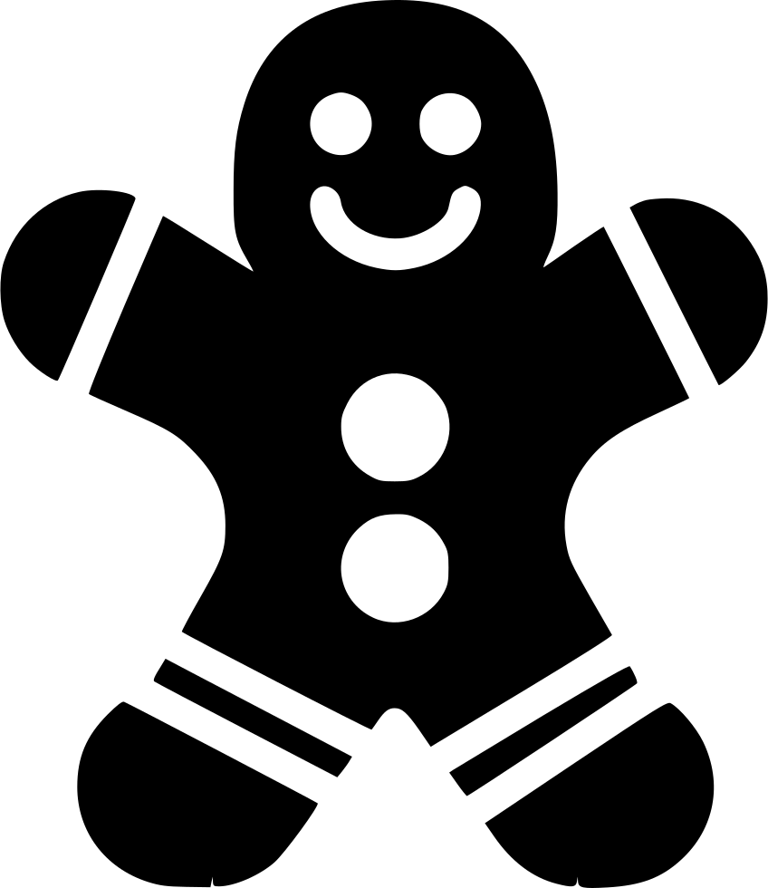 Gingerbread Cookie Comments - Ginger Bread Man Svg (848x980), Png Download