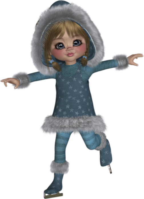 Tube Cookie Hiver - Barbie (505x700), Png Download