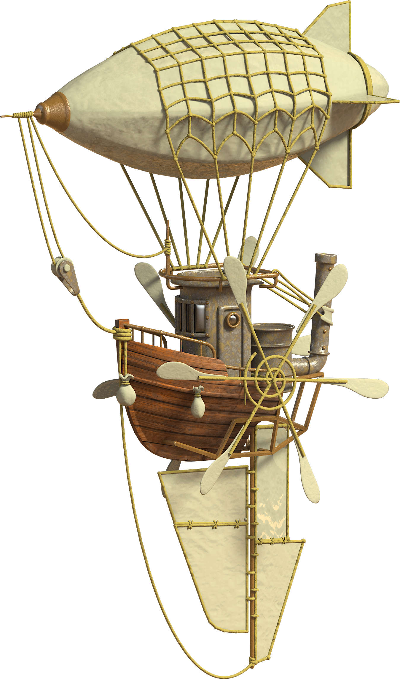 Airship - Boat (1349x2286), Png Download