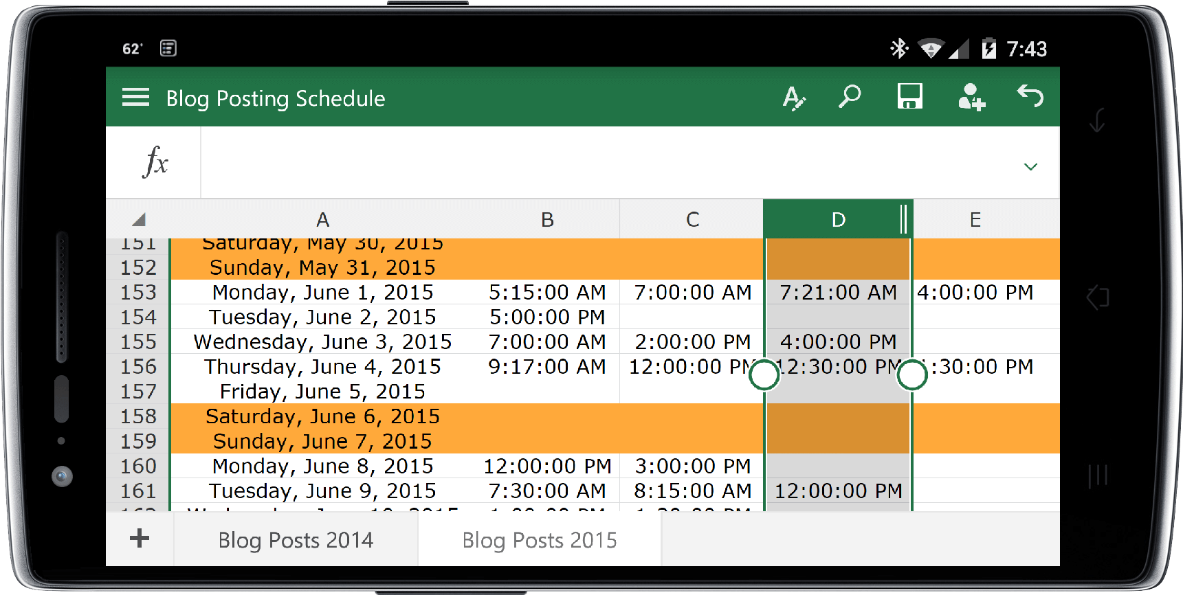 Excel In Office For Android Phone - Computer Monitor (1920x1080), Png Download