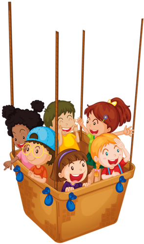 4 Kids Vector, Clips, Hot Air Balloons, Clip Art, Kindergarten - Great Fun With Grammar 2017 Class 8 (295x500), Png Download
