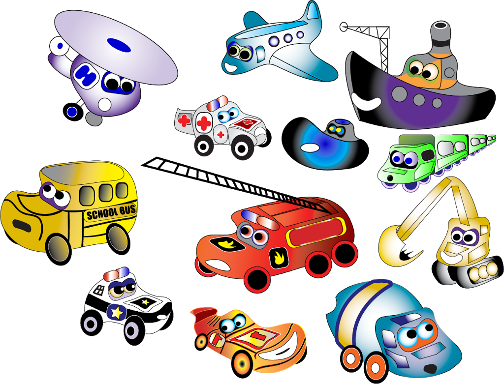 Kids Illustration In Vector Format For Cars And City - Car (1024x781), Png Download